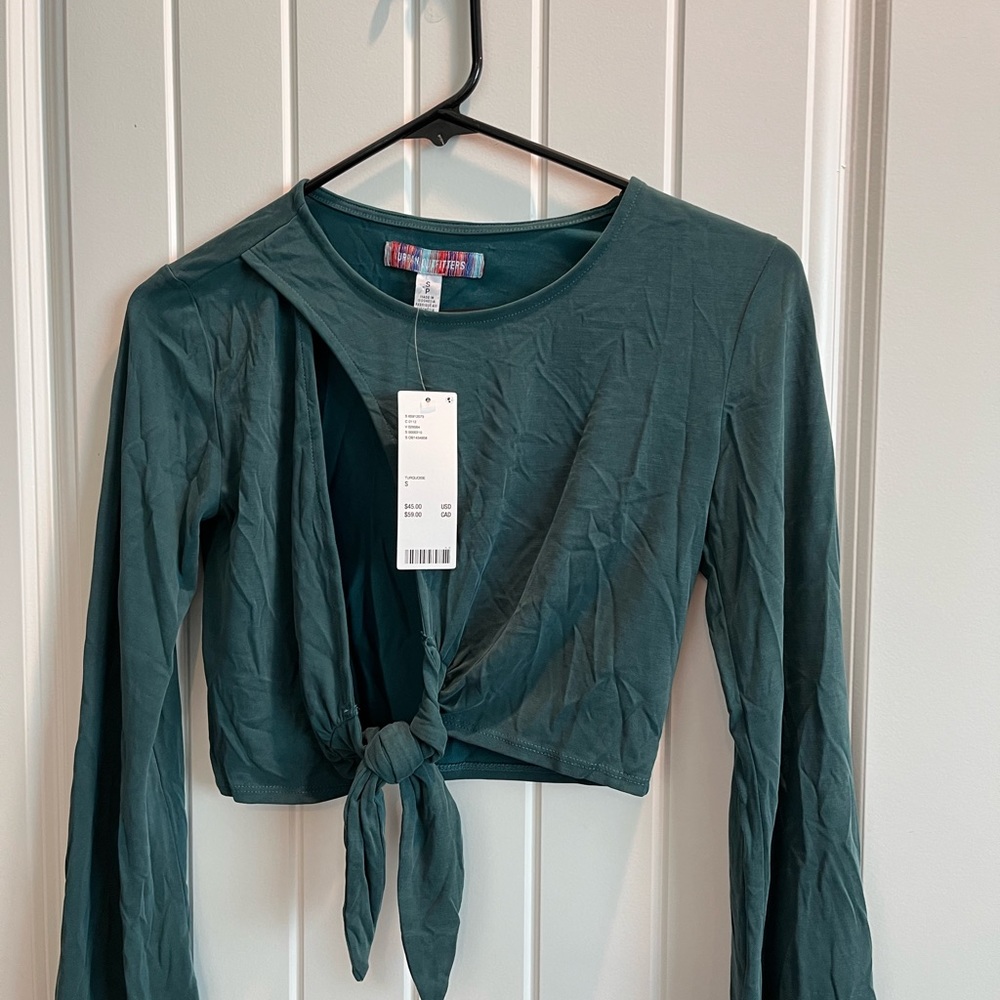 Urban Outfitters teal cropped top